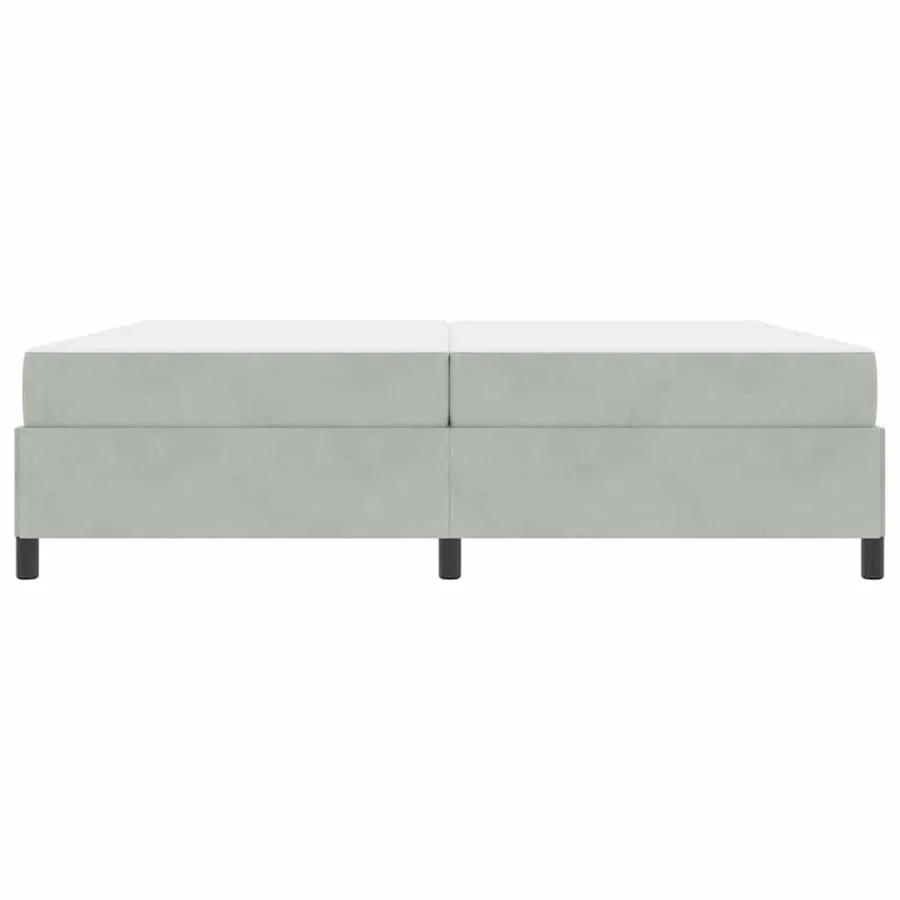 Cadre de lit Gris clair 200 x 200 cm tissu - 5