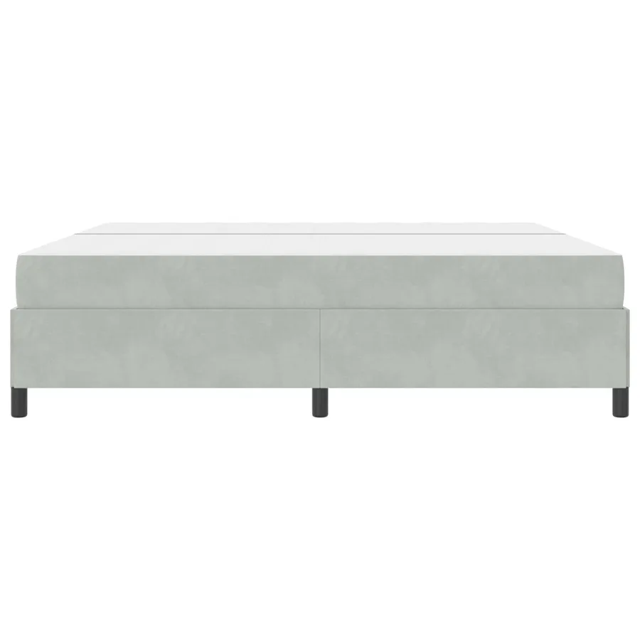Cadre de lit Gris clair 200 x 200 cm tissu - 6