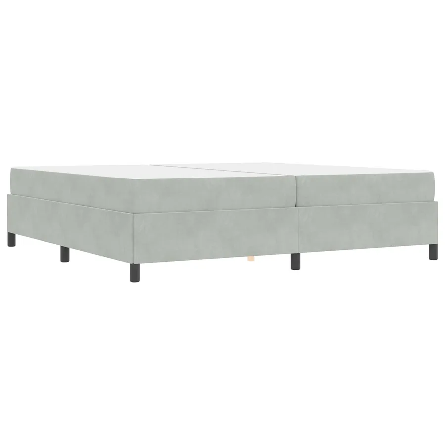 Cadre de lit Gris clair 200 x 200 cm tissu - 7