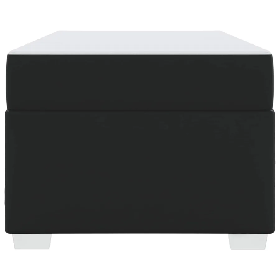 Cadre de lit avec matelas Noir 100 x 200 cm tissu - 6