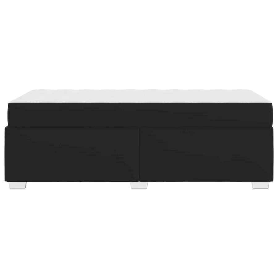 Cadre de lit avec matelas Noir 100 x 200 cm tissu - 7