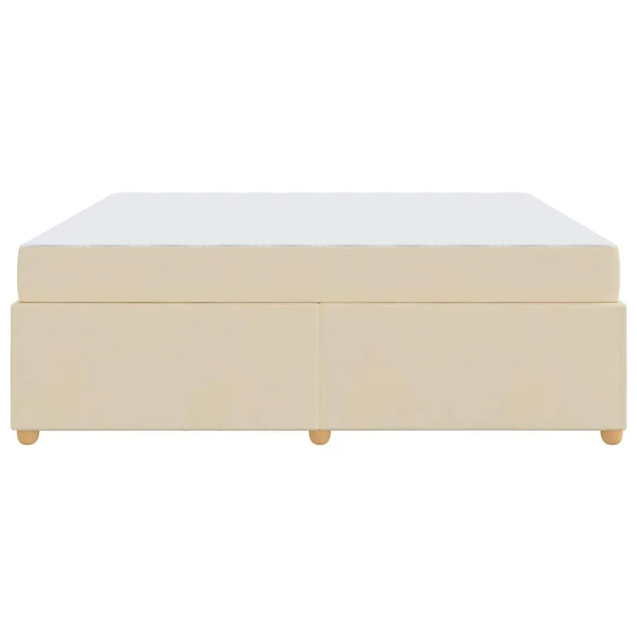 Cadre de lit avec matelas Crème 180 x 200 cm tissu - 6