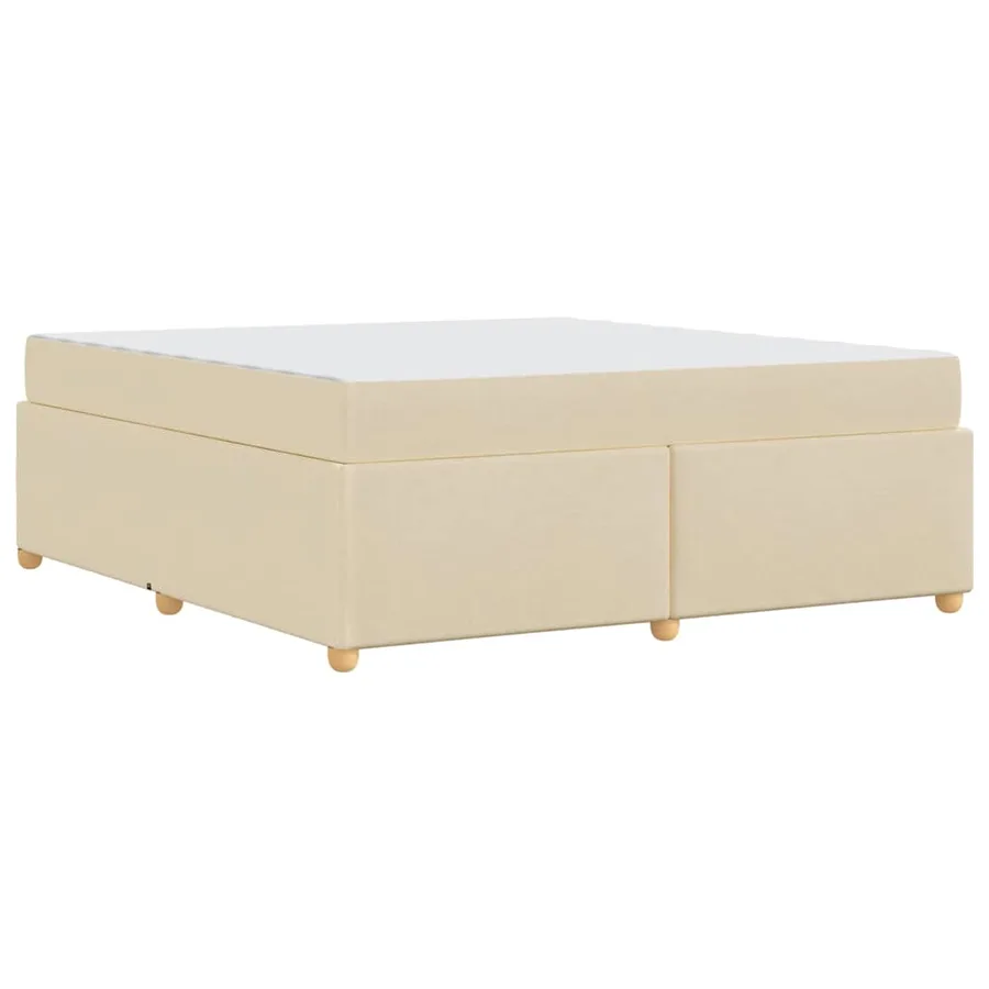 Cadre de lit avec matelas Crème 180 x 200 cm tissu - 7
