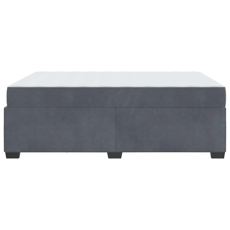 Cadre de lit avec matelas Gris foncé 140 x 200 cm tissu - 7