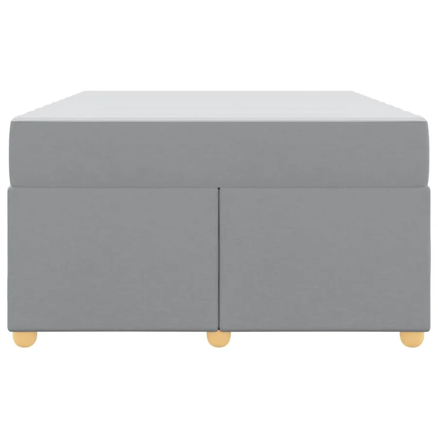 Cadre de lit avec matelas Gris clair 120 x 200 cm tissu - 5