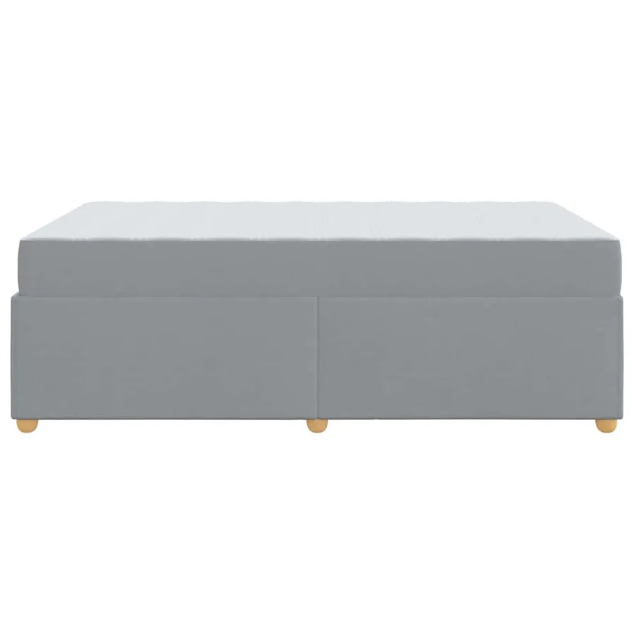 Cadre de lit avec matelas Gris clair 120 x 200 cm tissu - 6