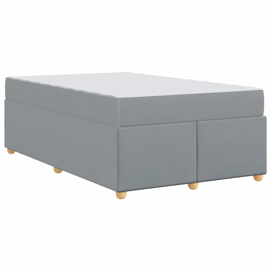 Cadre de lit avec matelas Gris clair 120 x 200 cm tissu - 7
