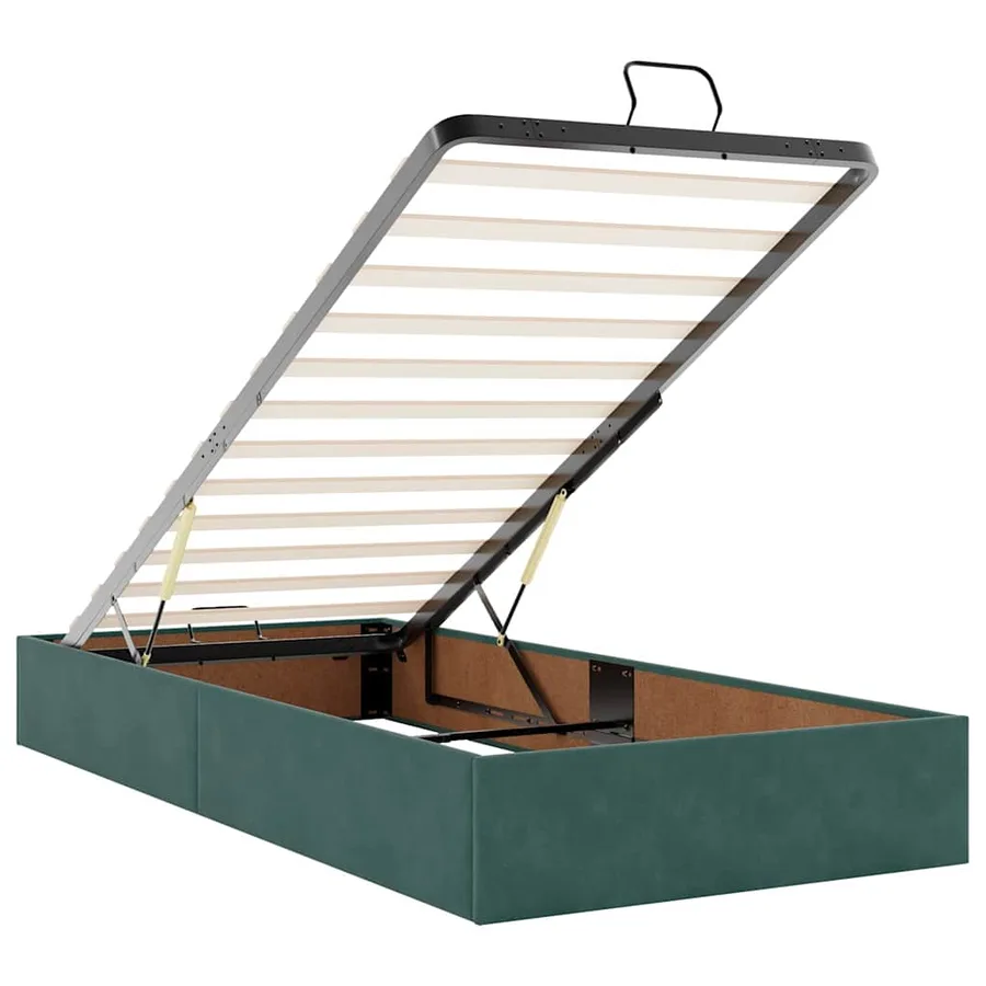 Cadre de lit avec matelas 2 pcs Vert Velours - 12