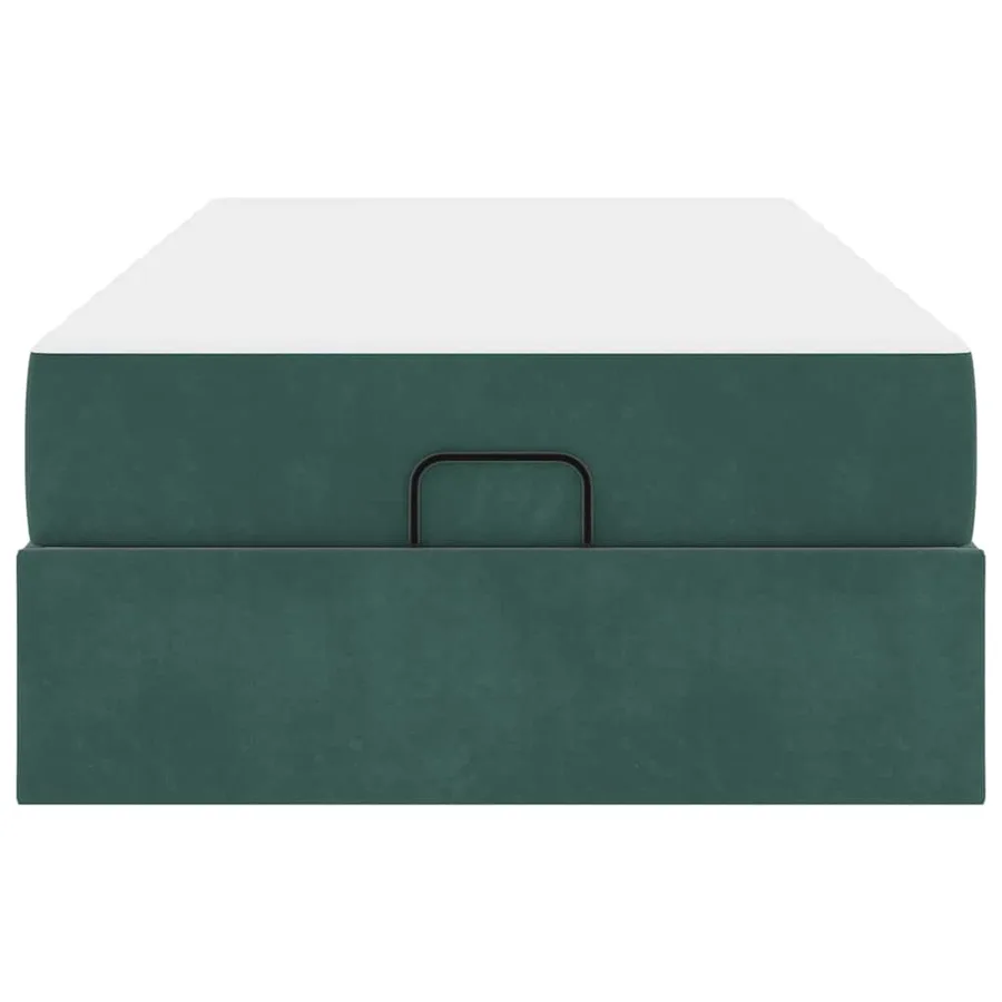 Cadre de lit avec matelas 2 pcs Vert Velours - 7