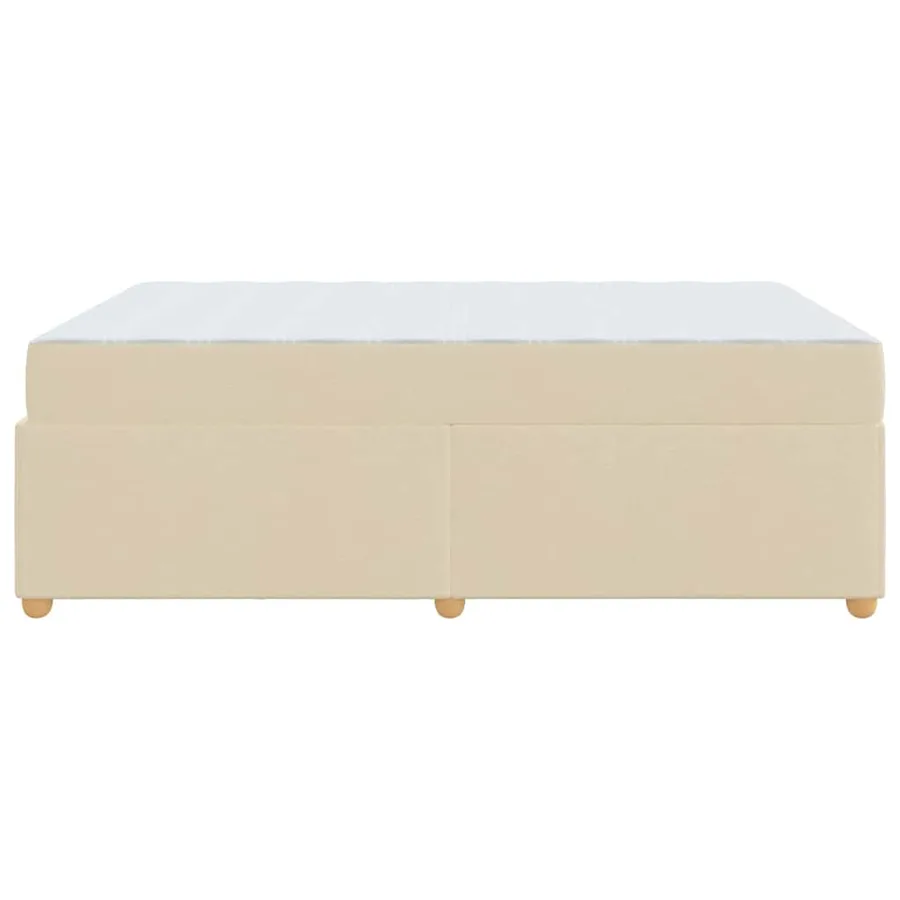 Cadre de lit avec matelas Crème 140 x 200 cm tissu - 6