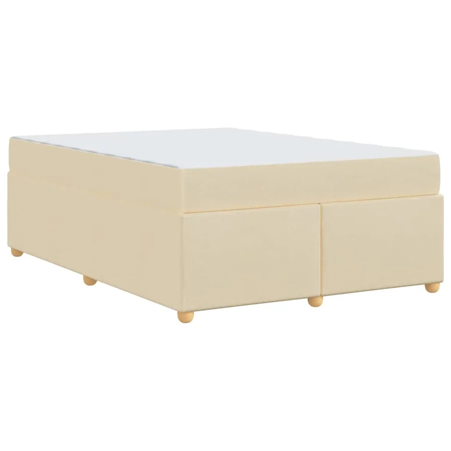 Cadre de lit avec matelas Crème 140 x 200 cm tissu - 7