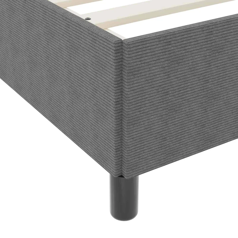Cadre de lit avec matelas Gris clair 120 x 200 cm tissu - 9