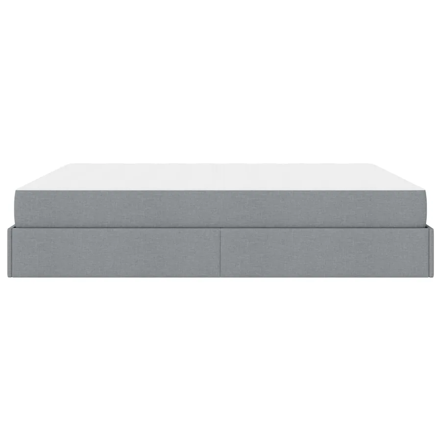 Cadre de lit avec matelas 2 pcs Gris clair tissu - 7