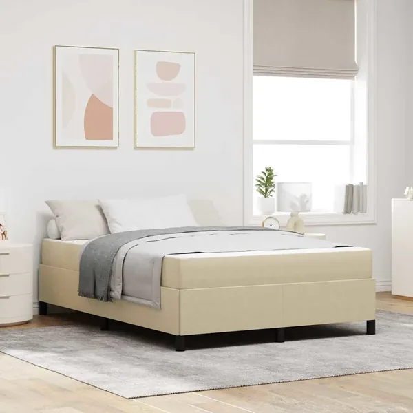 Cadre de lit avec matelas Gris Vert Clair 160 x 200 cm tissu