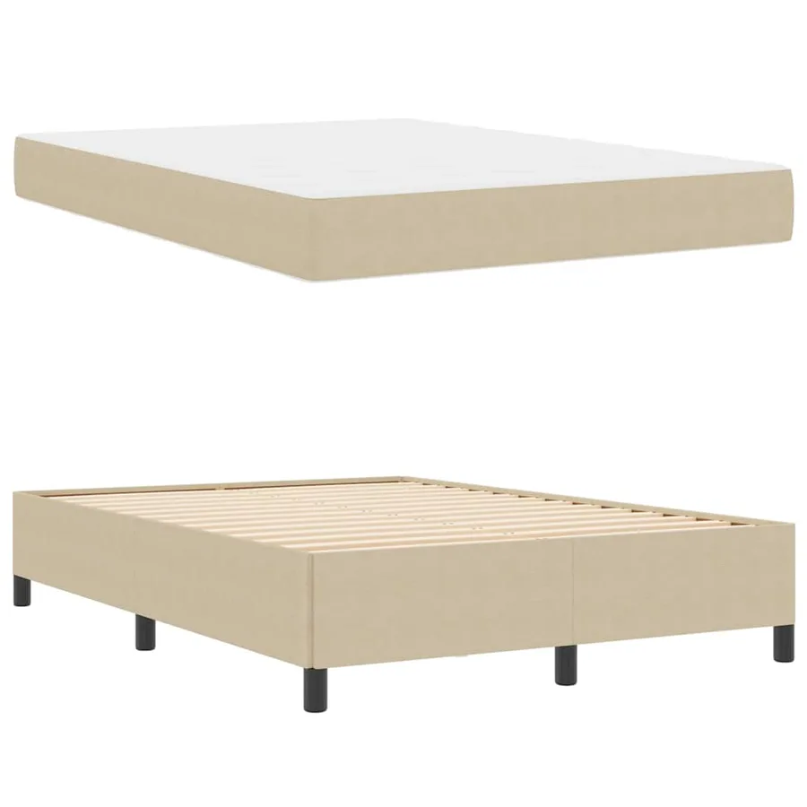 Cadre de lit avec matelas Gris Vert Clair 160 x 200 cm tissu - 4