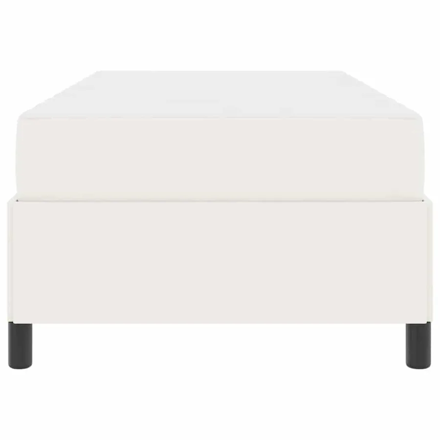 Cadre de lit avec matelas Crème 80 x 200 cm tissu - 5