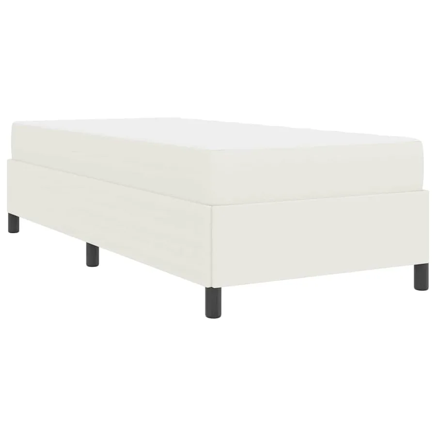 Cadre de lit avec matelas Crème 80 x 200 cm tissu - 7