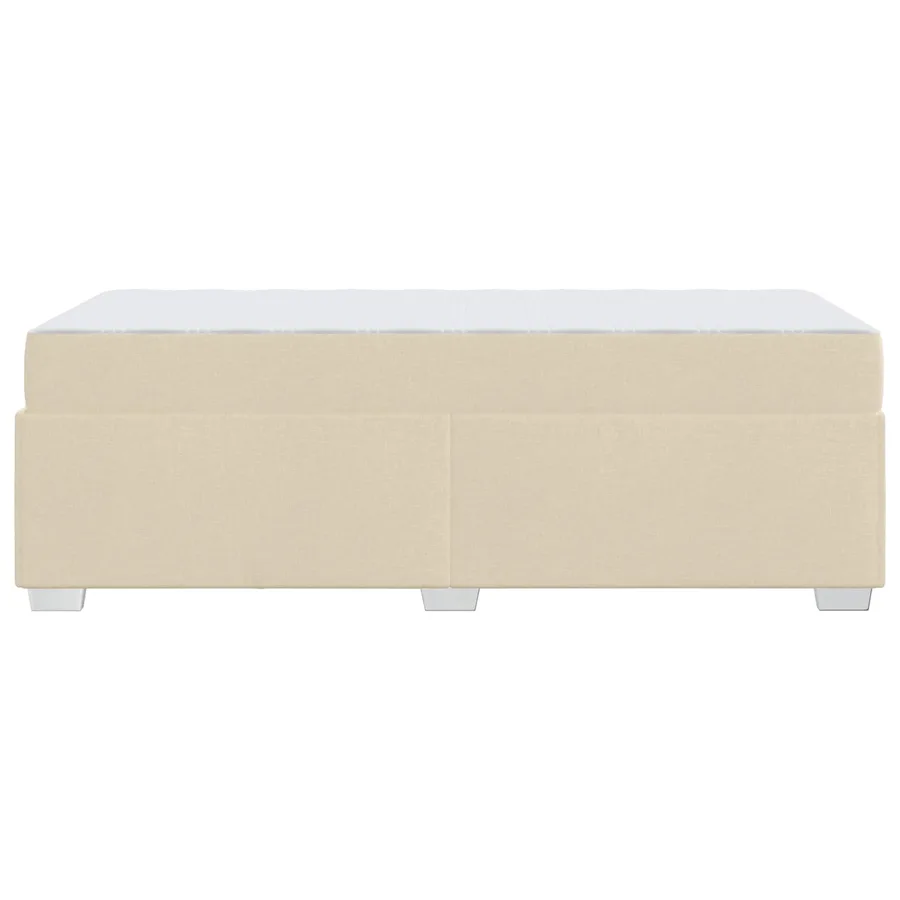 Cadre de lit avec matelas Crème 90 x 190 cm tissu - 7