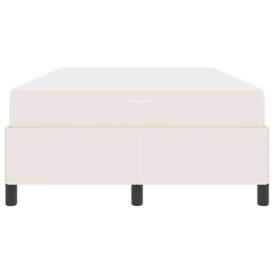 Cadre de lit avec matelas Crème 120 x 200 cm tissu - 4