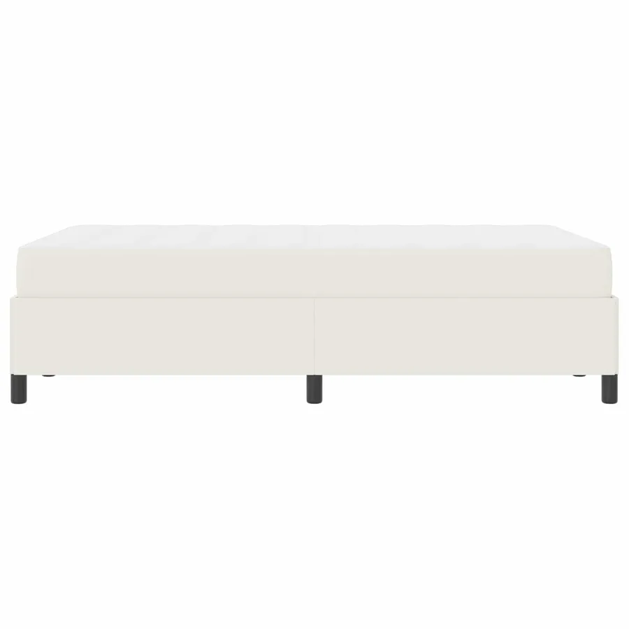 Cadre de lit avec matelas Crème 120 x 200 cm tissu - 6