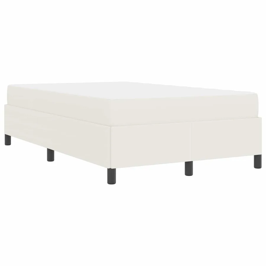 Cadre de lit avec matelas Crème 120 x 200 cm tissu - 8