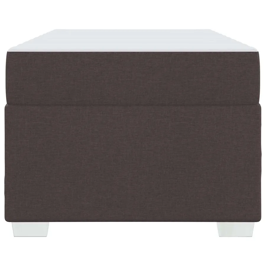 Cadre de lit avec matelas Marron foncé 80 x 200 cm tissu - 5