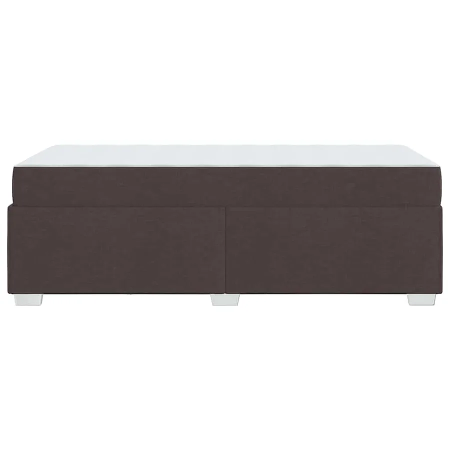Cadre de lit avec matelas Marron foncé 80 x 200 cm tissu - 6