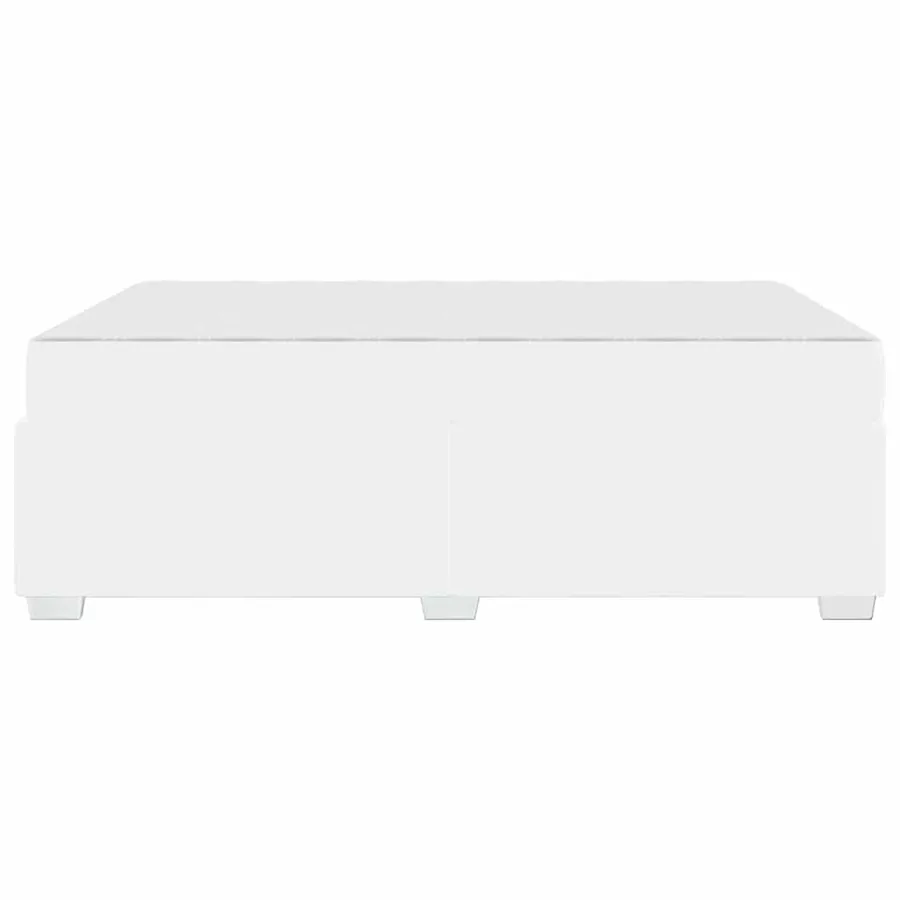 Cadre de lit avec matelas Blanc 140 x 200 cm tissu - 6