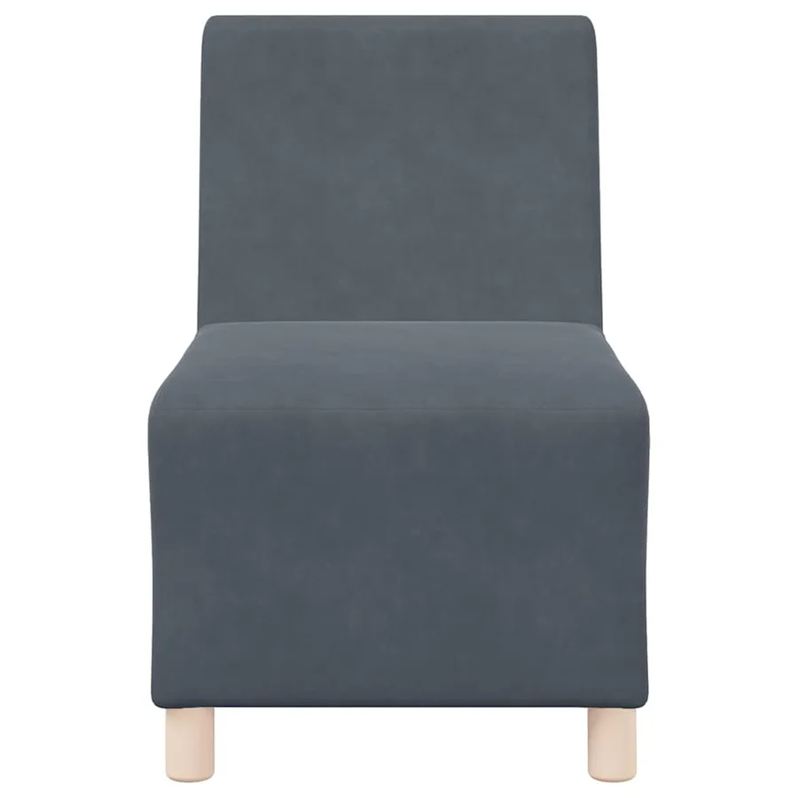 Unité de Sofa Modulaire Sans Accoudoirs 3 pcs Gris foncé - 5