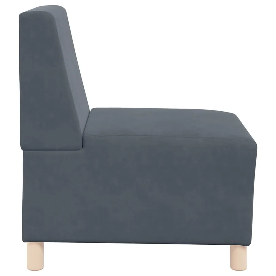 Unité de Sofa Modulaire Sans Accoudoirs 3 pcs Gris foncé - 6