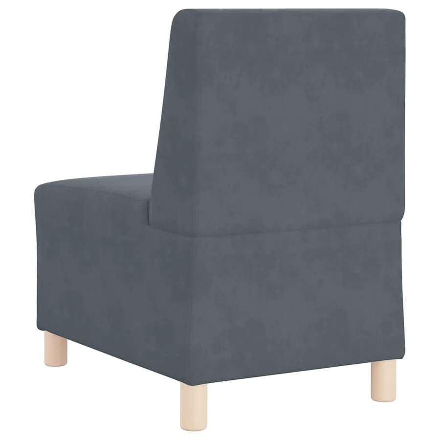 Unité de Sofa Modulaire Sans Accoudoirs 3 pcs Gris foncé - 7