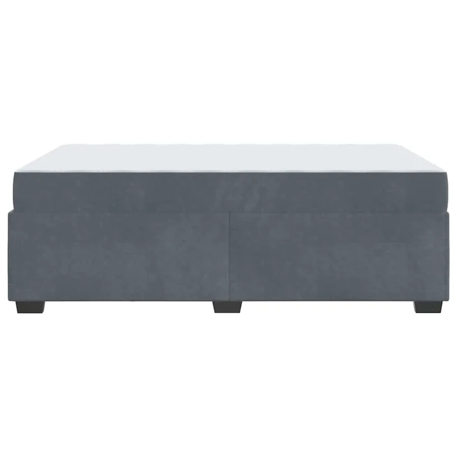 Cadre de lit avec matelas Gris foncé 120 x 200 cm tissu - 6