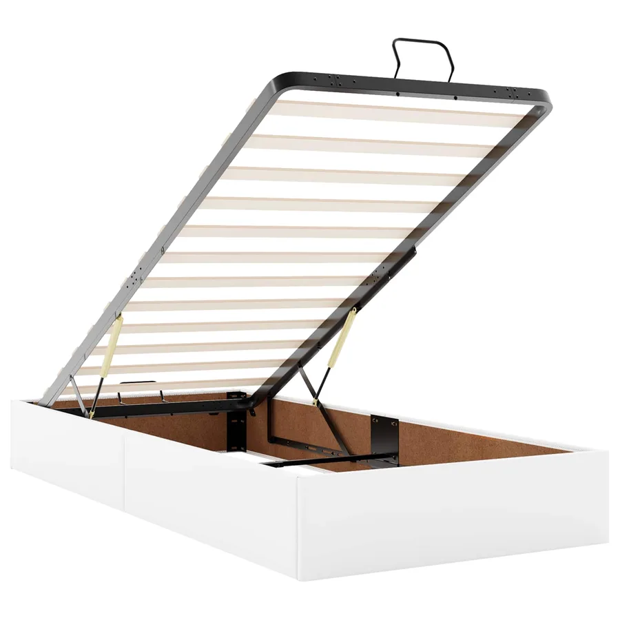Cadre de lit avec matelas Autre 2 pcs Blanc PVC - 12
