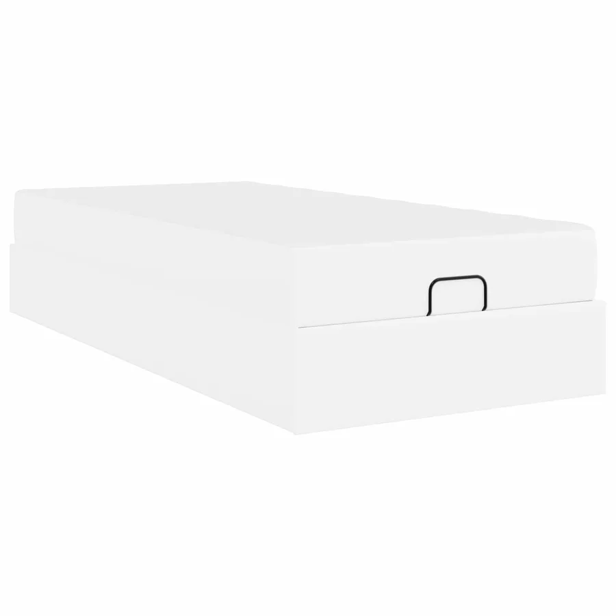 Cadre de lit avec matelas Autre 2 pcs Blanc PVC - 9