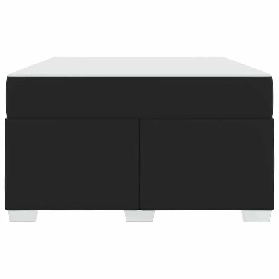 Cadre de lit avec matelas Noir 120 x 190 cm tissu - 5