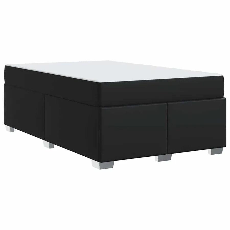 Cadre de lit avec matelas Noir 120 x 190 cm tissu - 7
