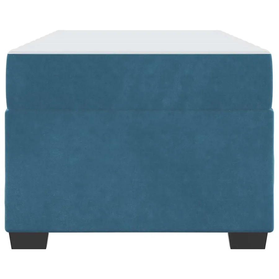 Cadre de lit avec matelas Bleu 80 x 200 cm tissu - 5