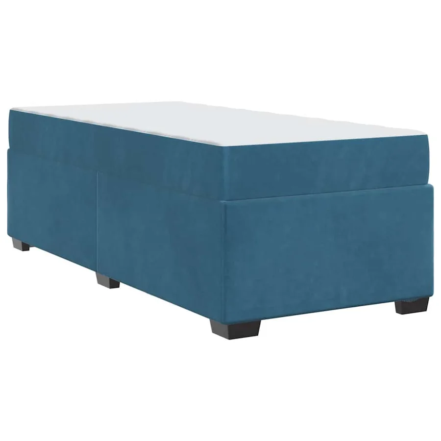 Cadre de lit avec matelas Bleu 80 x 200 cm tissu - 7