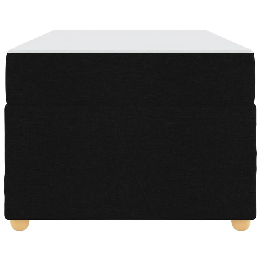 Cadre de lit avec matelas Noir 100 x 200 cm tissu - 6