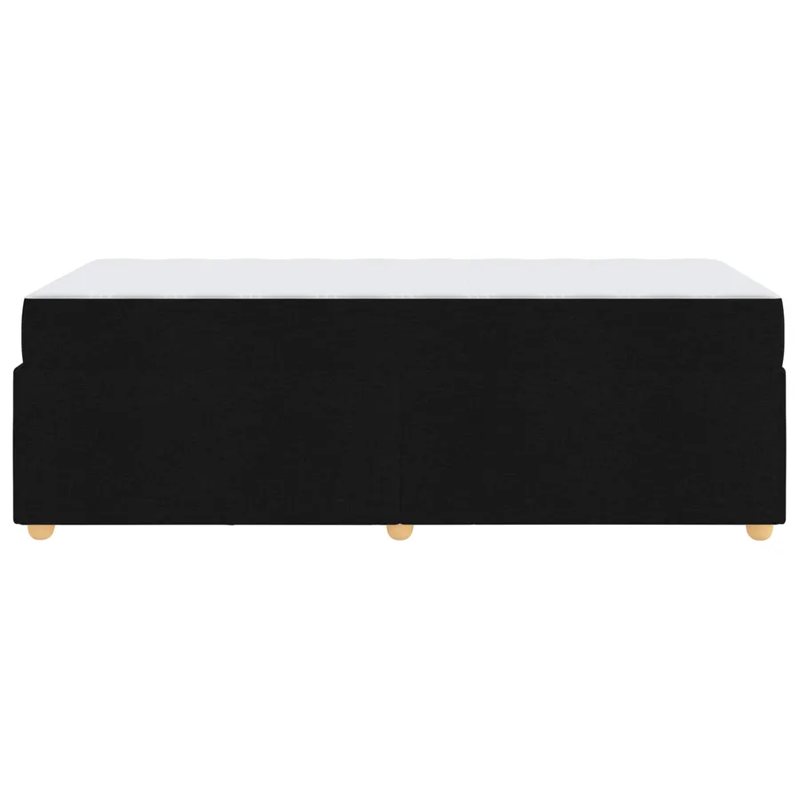 Cadre de lit avec matelas Noir 100 x 200 cm tissu - 7