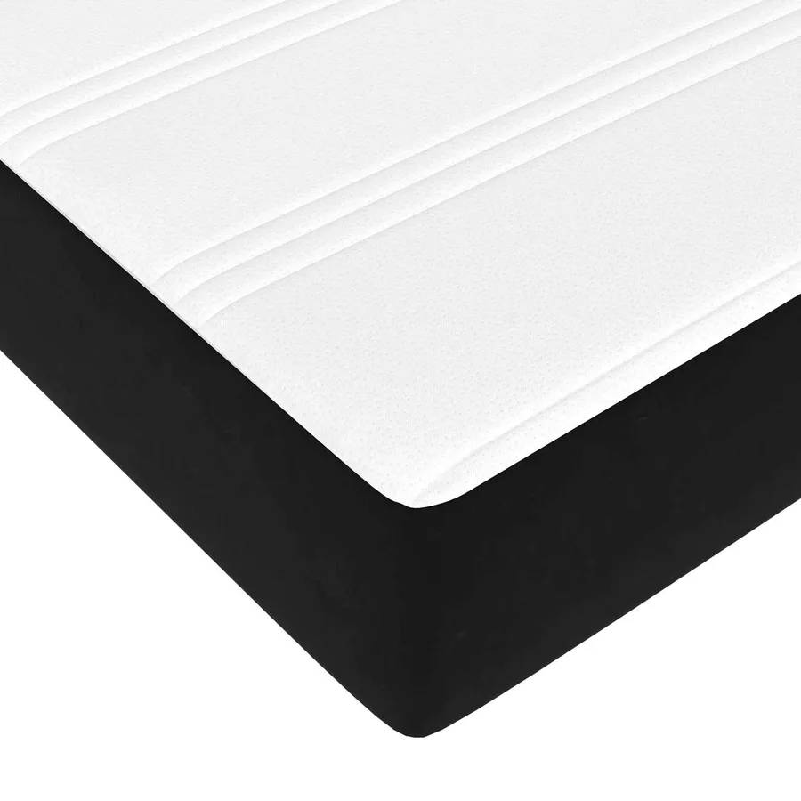 Cadre de lit avec matelas 2 pcs Noir Velours - 10