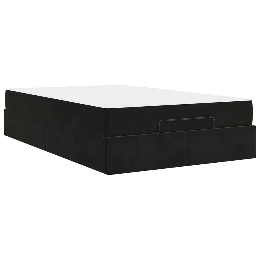Cadre de lit avec matelas 2 pcs Noir Velours - 2