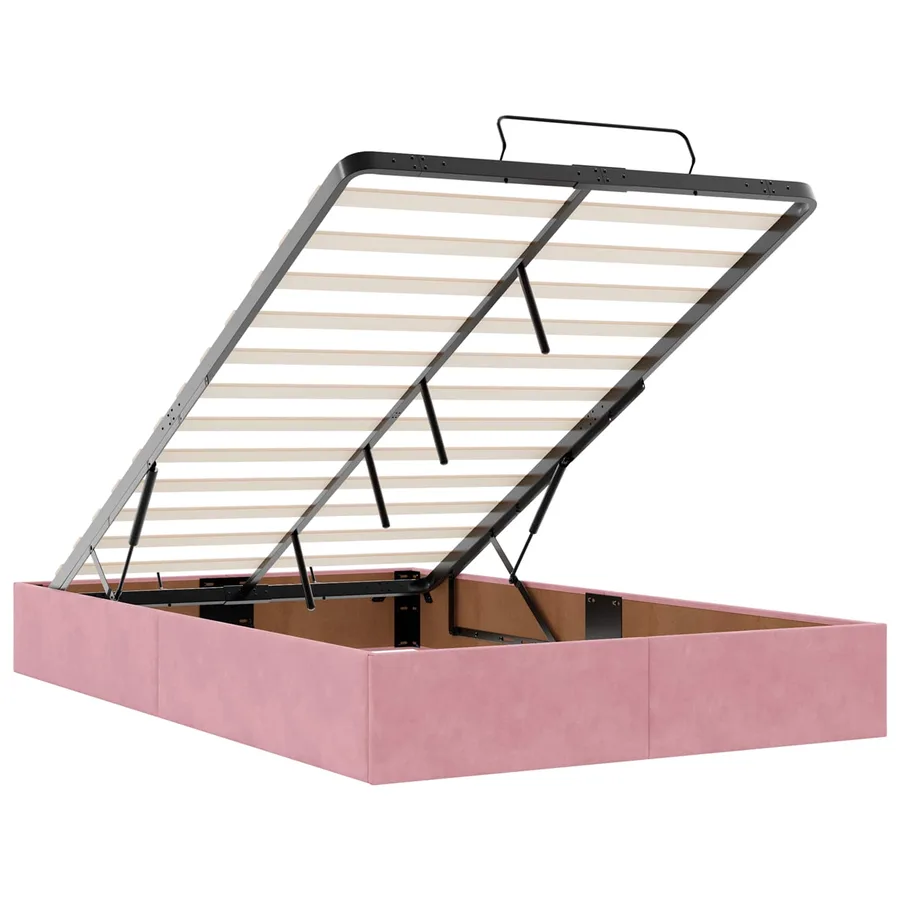 Cadre de lit avec matelas 2 pcs Rose Velours - 11