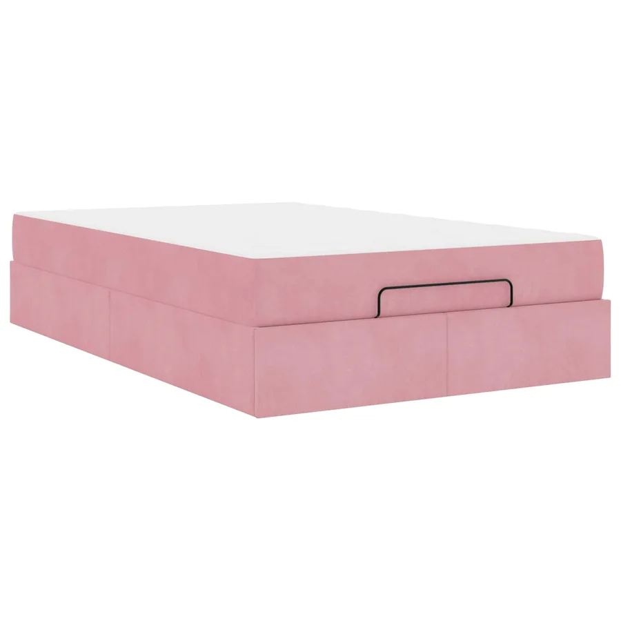 Cadre de lit avec matelas 2 pcs Rose Velours - 2