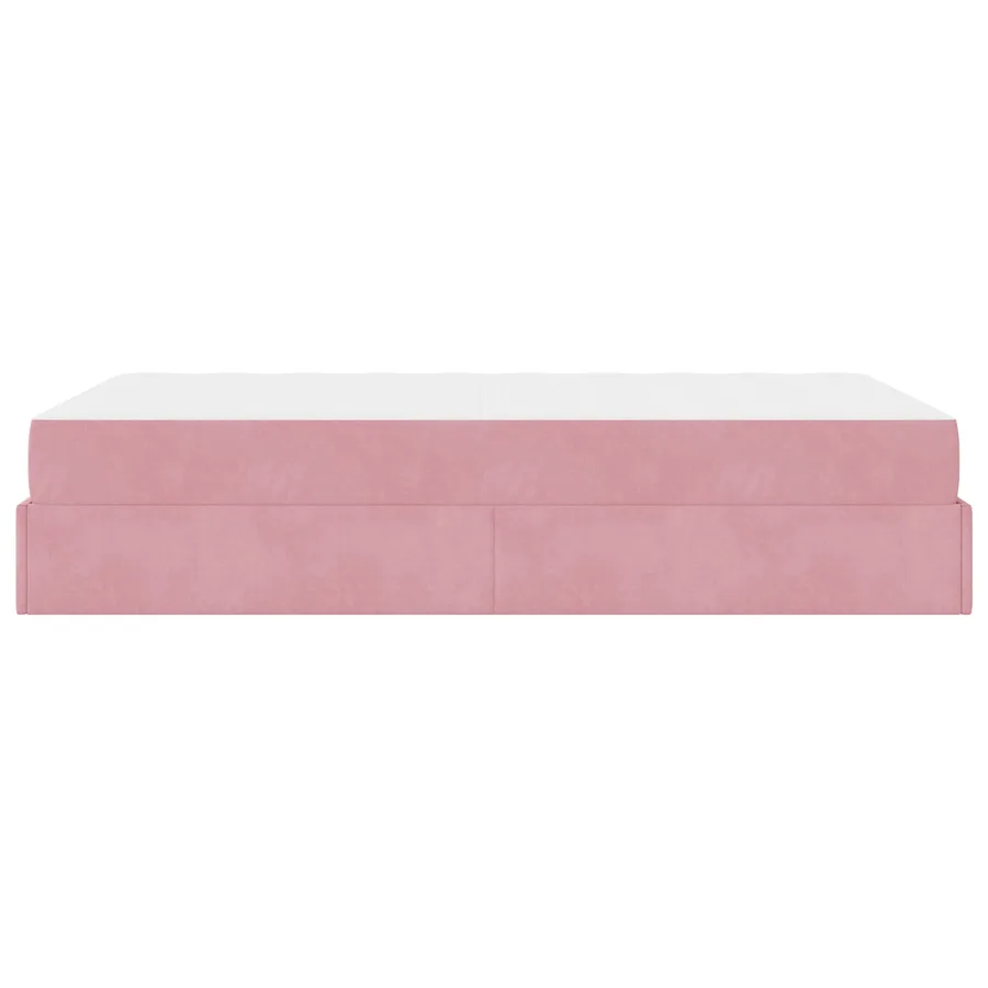Cadre de lit avec matelas 2 pcs Rose Velours - 7