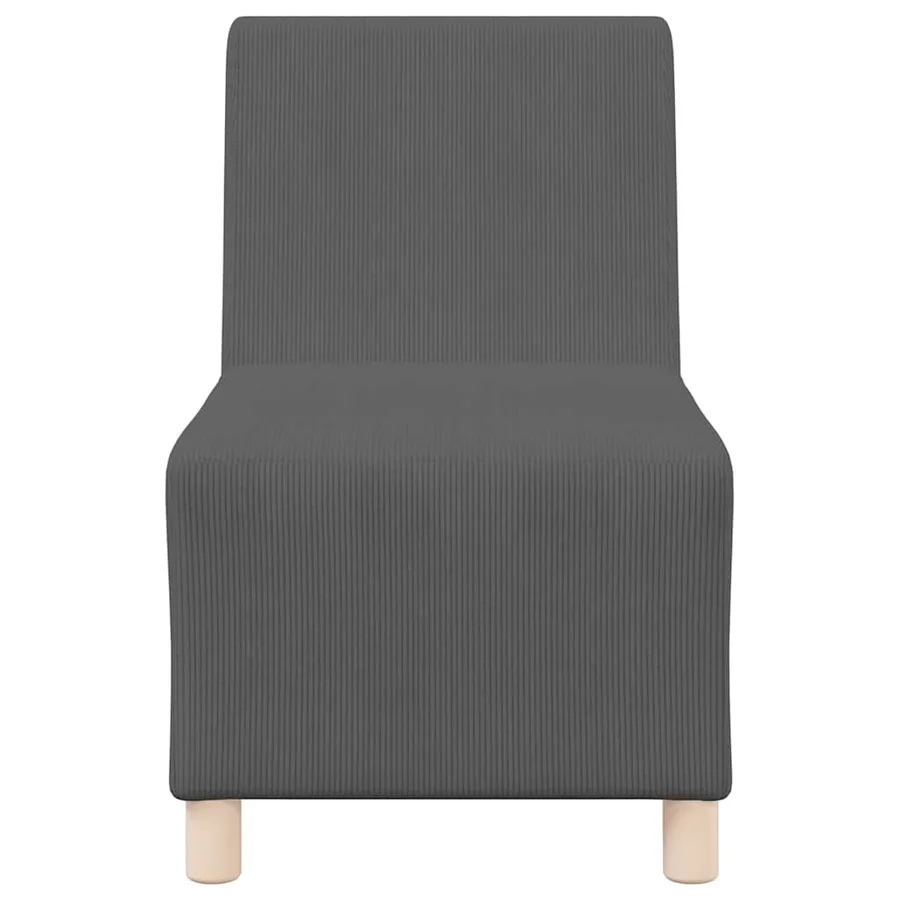 Unité de Sofa Modulaire Sans Accoudoirs 2 pcs Gris foncé - 5