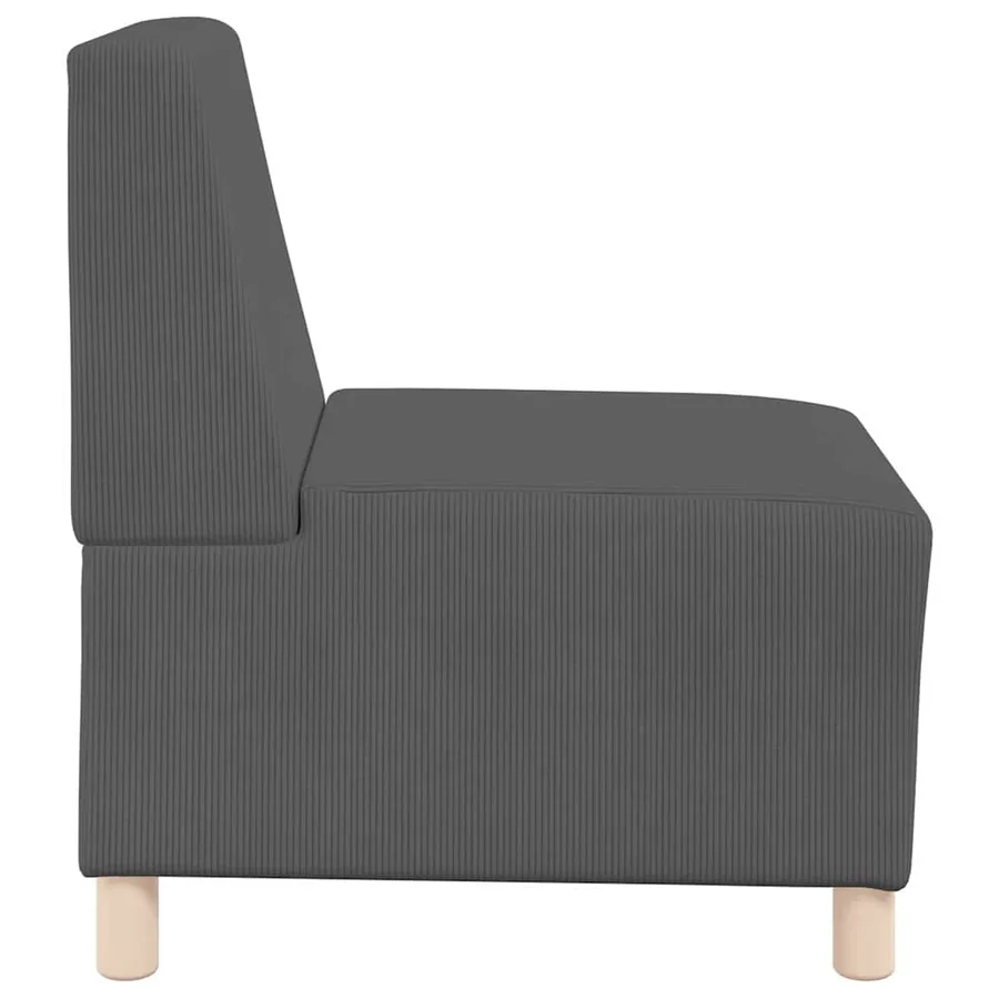 Unité de Sofa Modulaire Sans Accoudoirs 2 pcs Gris foncé - 6