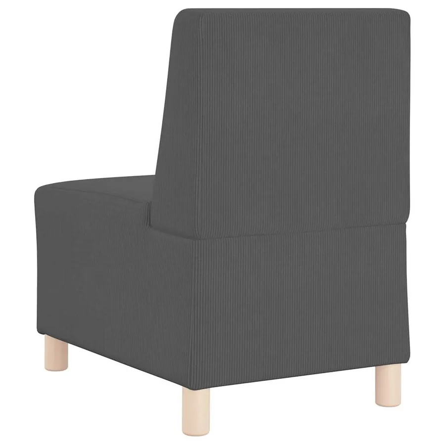 Unité de Sofa Modulaire Sans Accoudoirs 2 pcs Gris foncé - 7