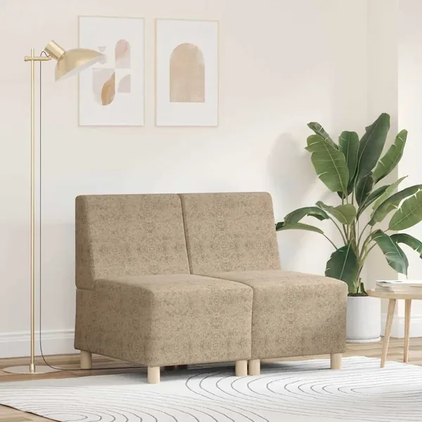 Unité de Sofa Modulaire Sans Accoudoirs 2 pcs Gris clair