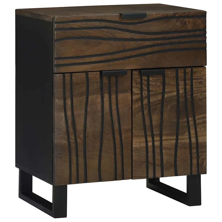 Table de chevet Noyer 50 x 33 x 60 cm Bois d'ingénierie